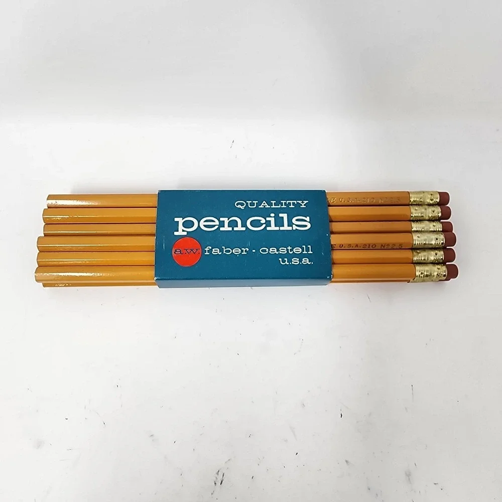 Vintage Faber Castell 210 No 2.5 Pencils Bonded Lead 12‎ Pack New Old Stock